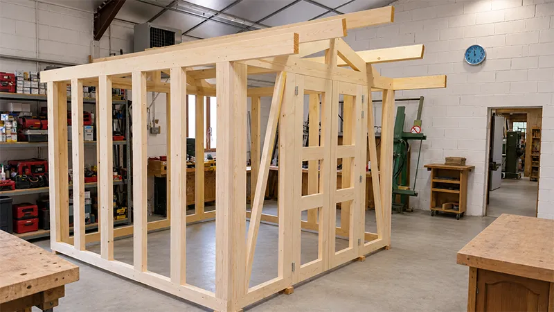 Construction d'un cabanon en bois - Atelier Vibois Charpentier à Villeneuve sur Yonne