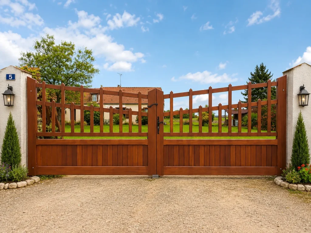 Portail en bois massif - Atelier Vibois Menuisier à Villeneuve sur Yonne