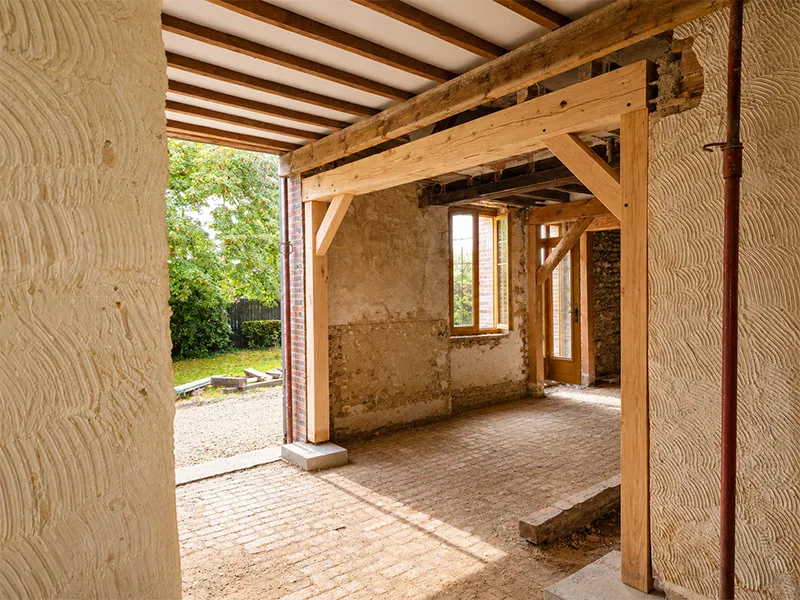 Création d'une ouverture avec renfort par structure bois - Atelier Vibois Charpentier à Villeneuve sur Yonne